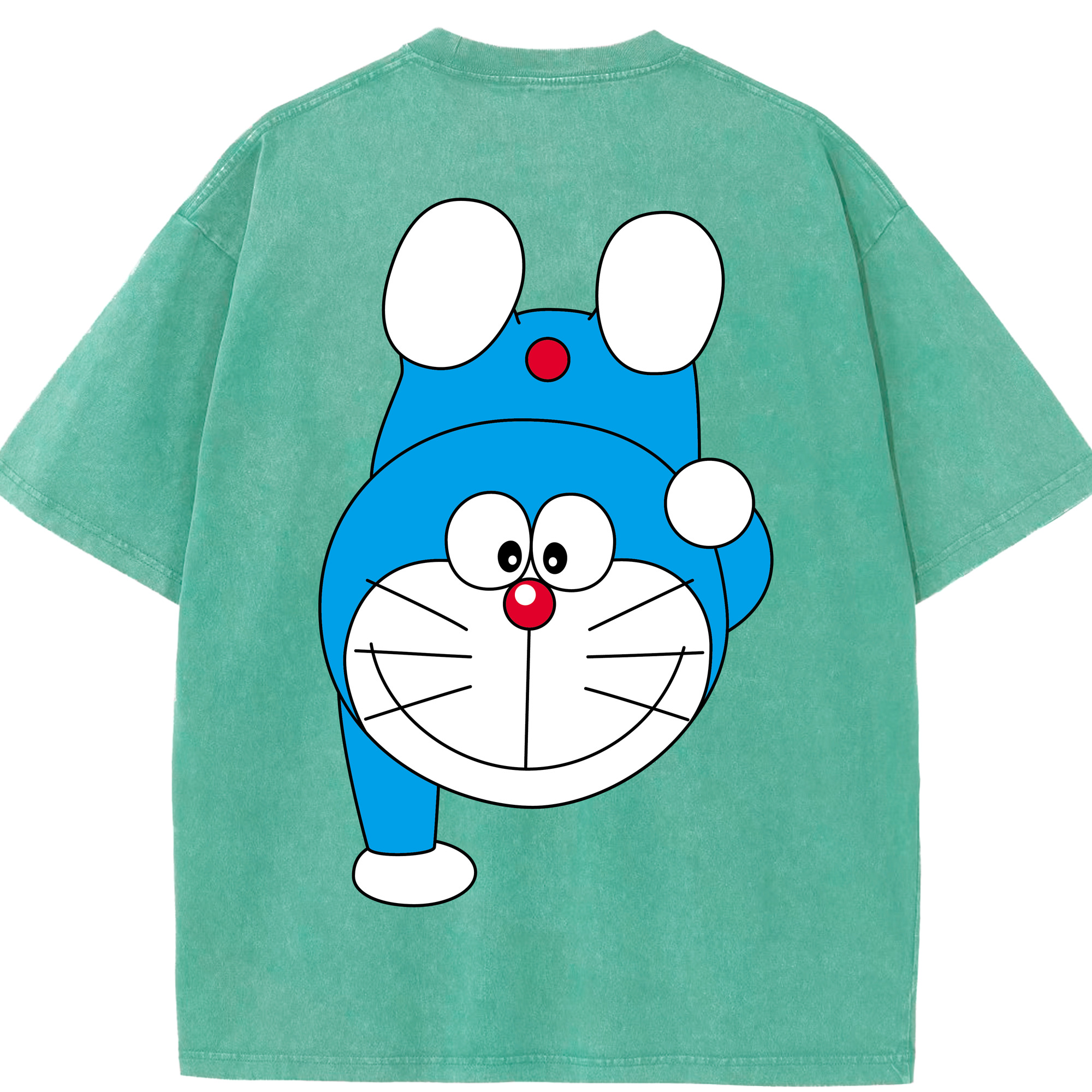 （画像用） ドラえもん Doraemon 綿100% ヴィンテージ風 半袖Tシャツ（背面プリント）